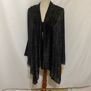 COPY - Ruby Rd. Women’s black on black long cardigan. Size 1X NWT.